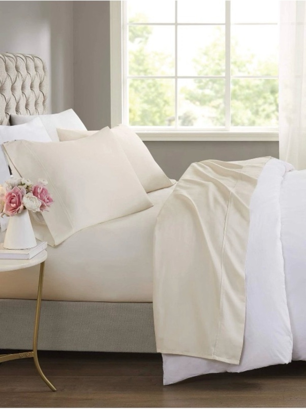 600 TC Cooling Cotton Blend Solid 16 Inch Deep Pocket, Beautyrest